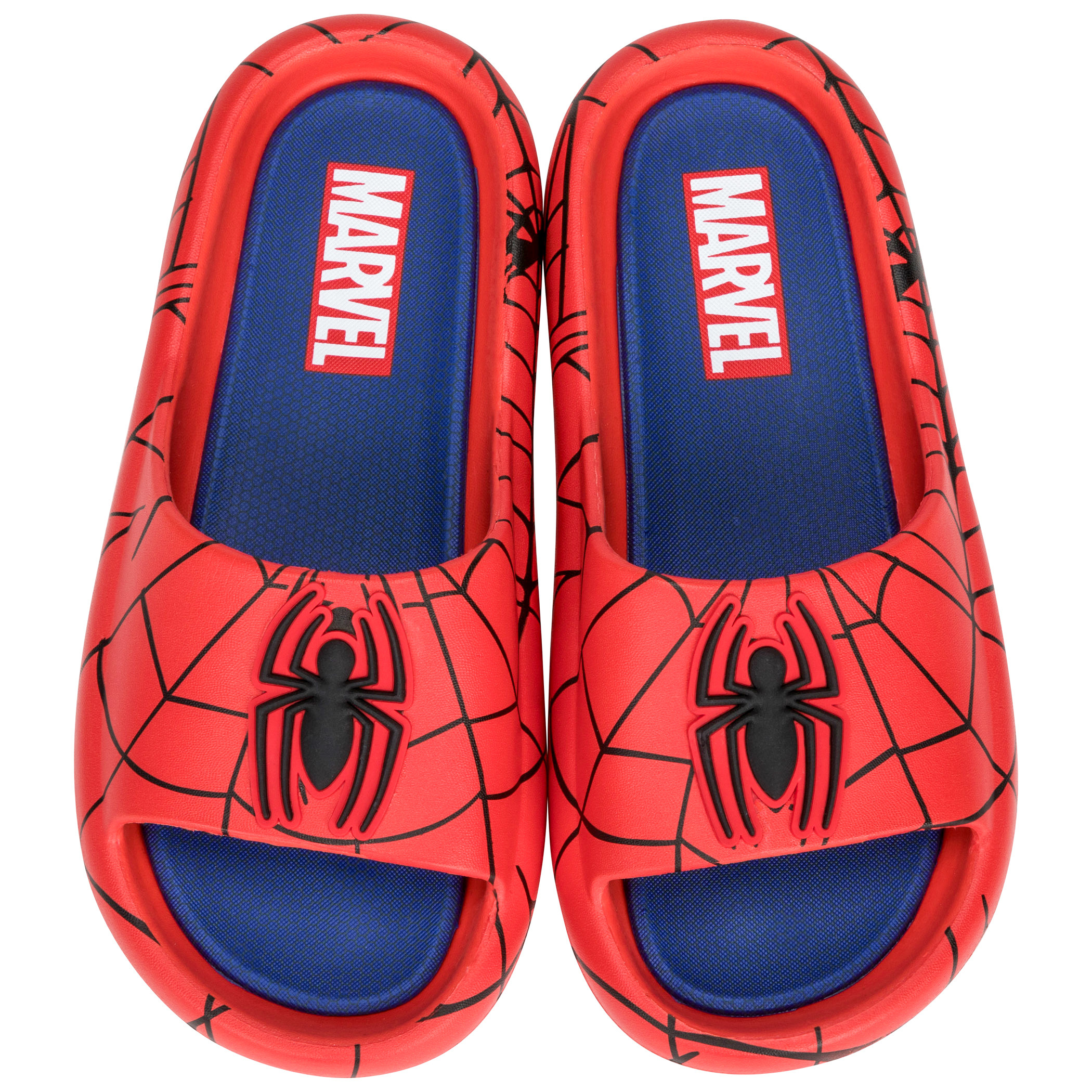 Spider-Man Webbed Logo Men's Cloud Comfort Foam Slide Sandals